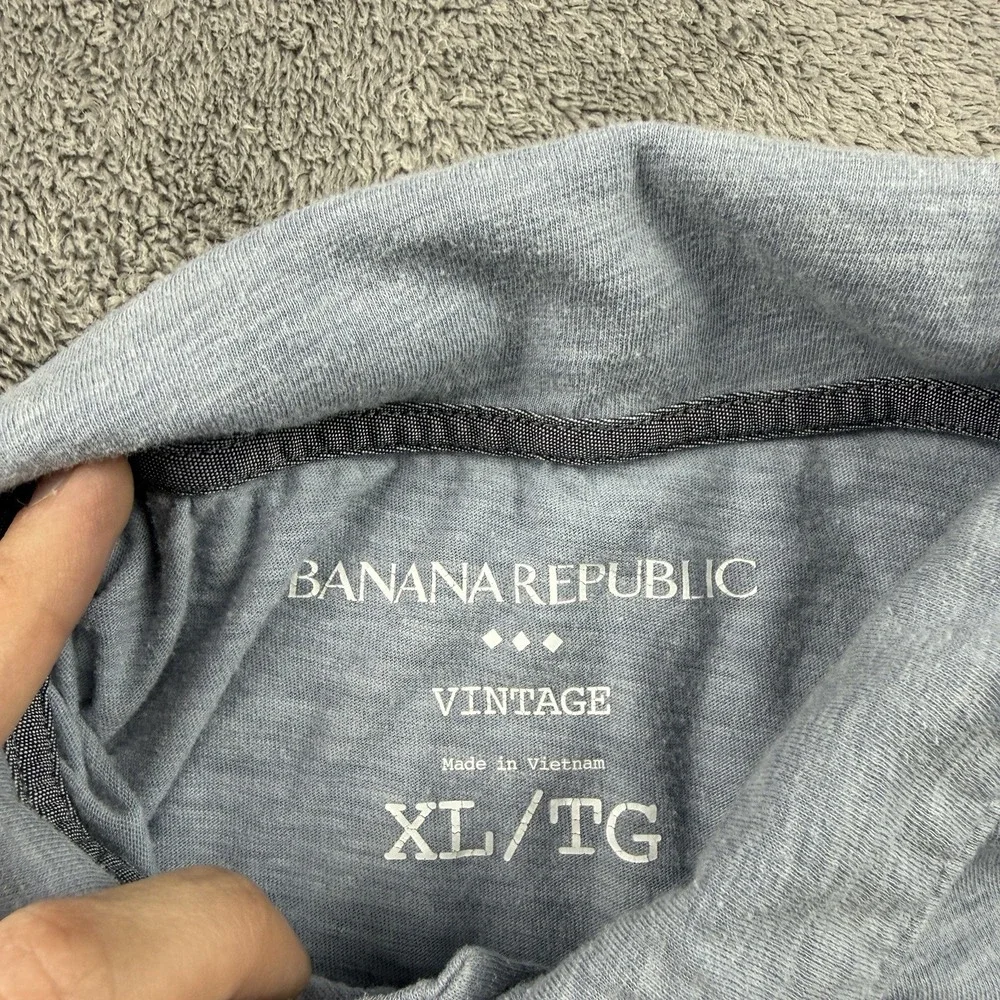 Banana Republic Vintage Polo Shirt Mens XL Blue Short‎ Sleeve
